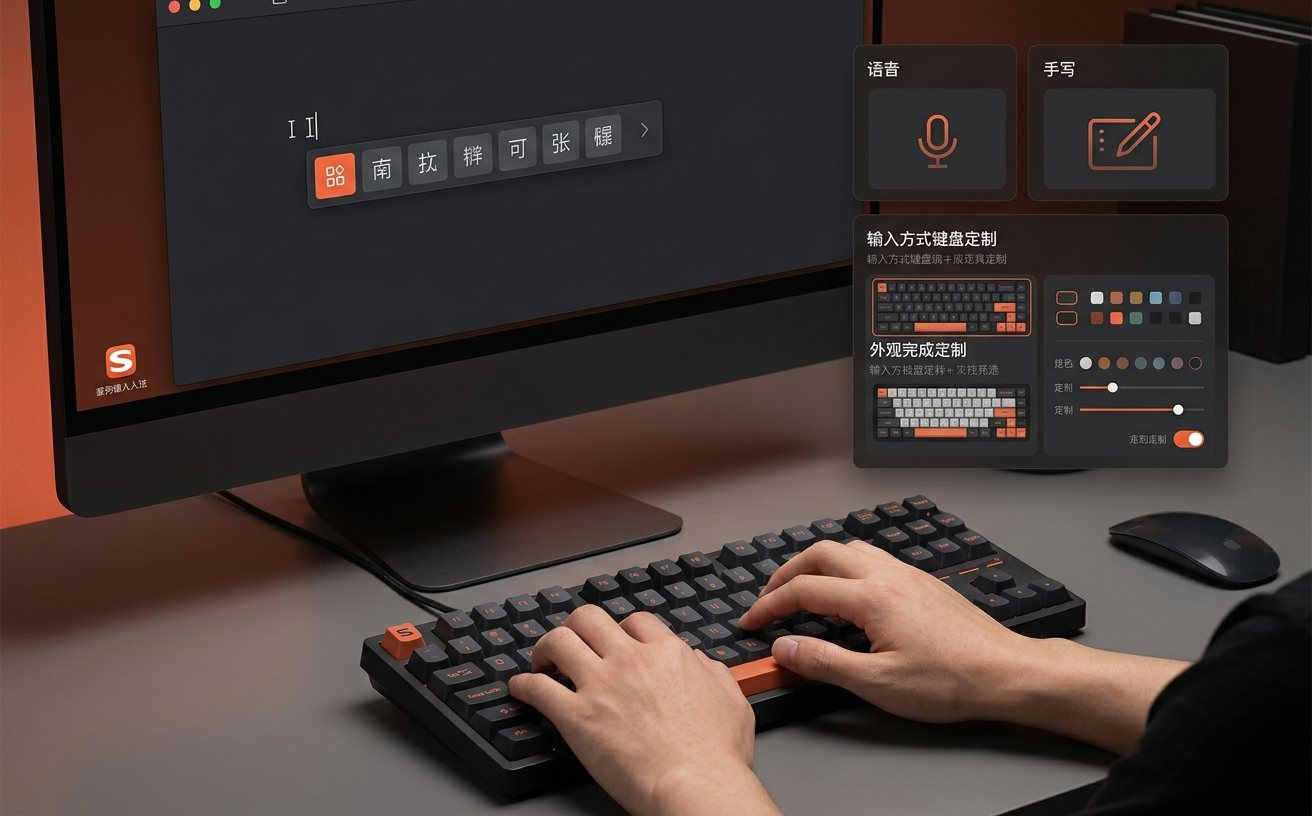 搜狗输入法获取方式与皮肤界面展示